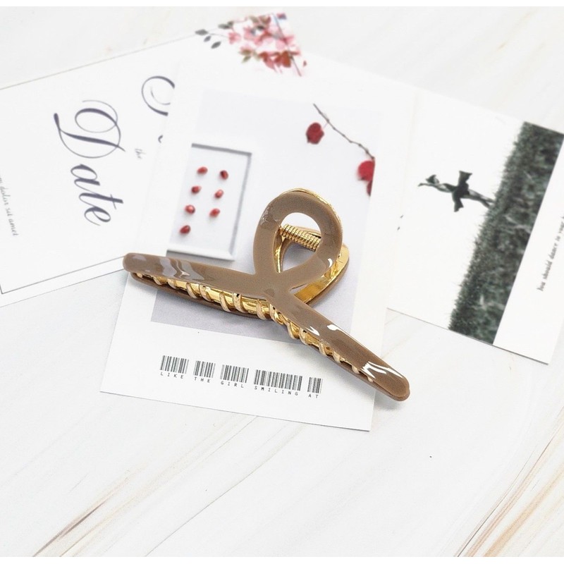 (4 types) Glossy gold point hair pin Snow / (4종)