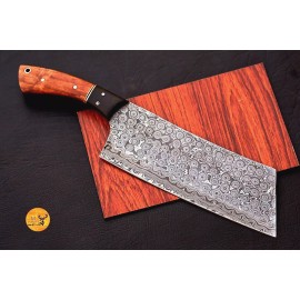 Handmade CUSTOM HANDMADE FORGED DAMASCUS STEEL CLEAVER MEAT CHOPPER BUTCHER KNIFE 2727