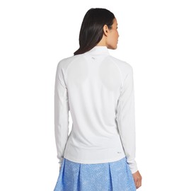 PUMA Golf Women's You-V Solid 1/4 Zip, White Glow