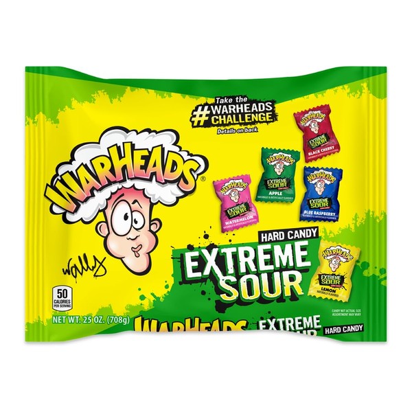 WARHEADS - Extreme Sour Hard Candy - Sour Apple, Black
