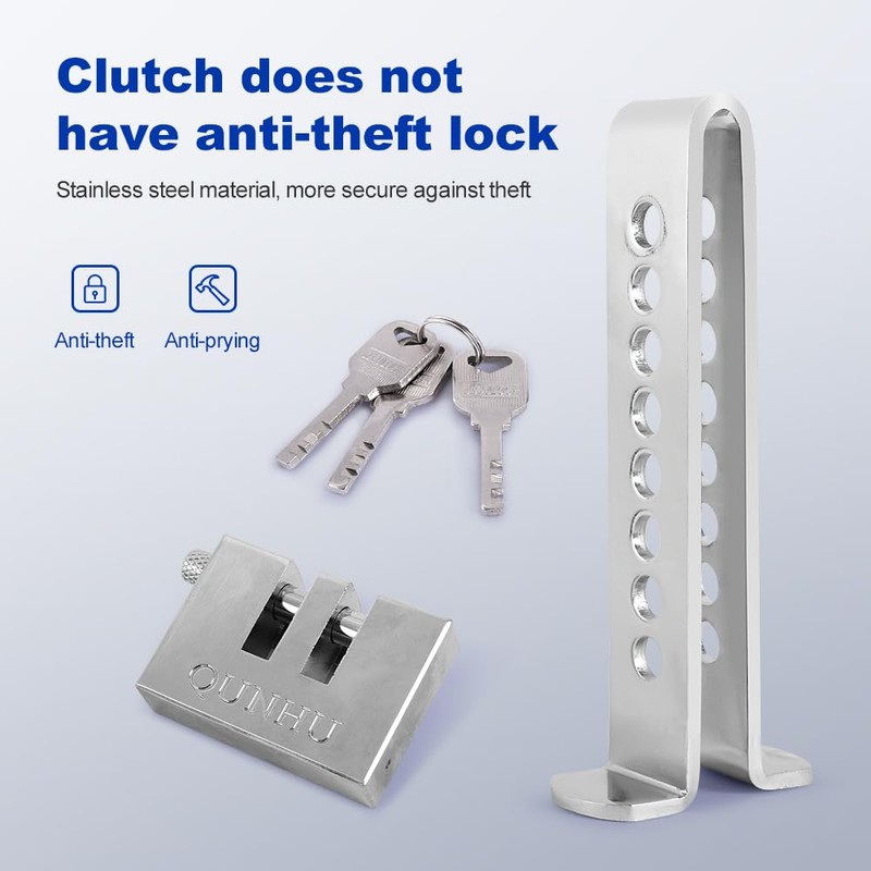 Auto Anti-Theft Car Brake Clutch Lock Safety Tool，Stainless Steel Auto