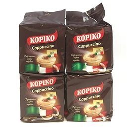 4 Kopiko Cappuccino with Choco Grabules Instant Coffee (4 pack x 10 sachets)