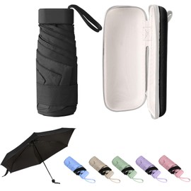 GUARAY Umbrella Small Mini Umbrella, Lightweight Folding Compact Travel Umbrella Portable Parasol for Backpack Purse - Sun & Rain Pocket UV Umbrellas for Kids Girls Boys Women