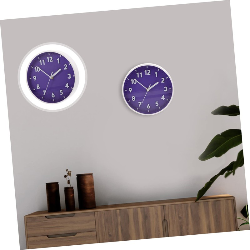 Levemolo 8 Inch Silent Wall Clock Digital Display Boho Decor