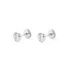 Mondepetit Heart Zircon Children's Baby Girl Earrings White Gold 18