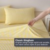 NSNLGSGC Yellow Gingham Queen Sheet Set, Soft Brushed Microfiber Plaid