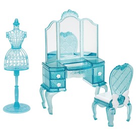 Takara Tomy Licca Takara Tomy LF-08 Princess Yumemiru Crystal Dresser Set, Dress-Up, Doll, Pretend Play, Toy, Ages 3 and Up, Toy Safety Standards, ST Mark Certified