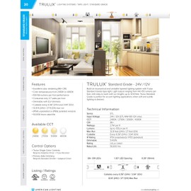 Trulux IP54 Standard Grade LED Tape Light Reel, White 4000K, Reel - 16.4ft, STL-WH