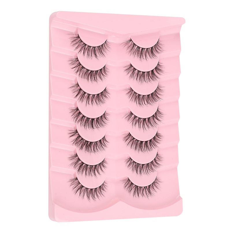 Lashes Natural Wispy Eyelashes 15mm Strip Lashes Pack False Eyelashes