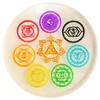Home Genie Seven Chakra Selenite Round Plate for Energy Healing