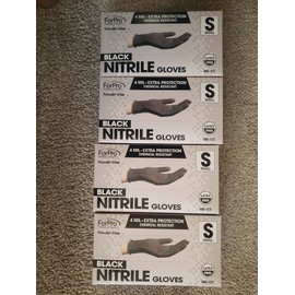 ForPro Professional Collection 4 Forpro Disposable Nitrile Gloves Chemical Resistant Powder-Free, Latex-Free N