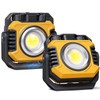 Samyoung 2-Pack 2400LM Magnetic Rechargeable Work Light, Dual-Sided LED Work