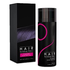 Gowwim Hair Fibers for Thinning Hair 25g Hair Building Fibers Instantly Cover Sparse Hair Areas-Bald Spots Cover up Dark Brown