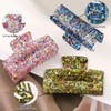 Glitter Hair Claw Clips for Women, Strong Hold Hair Clips