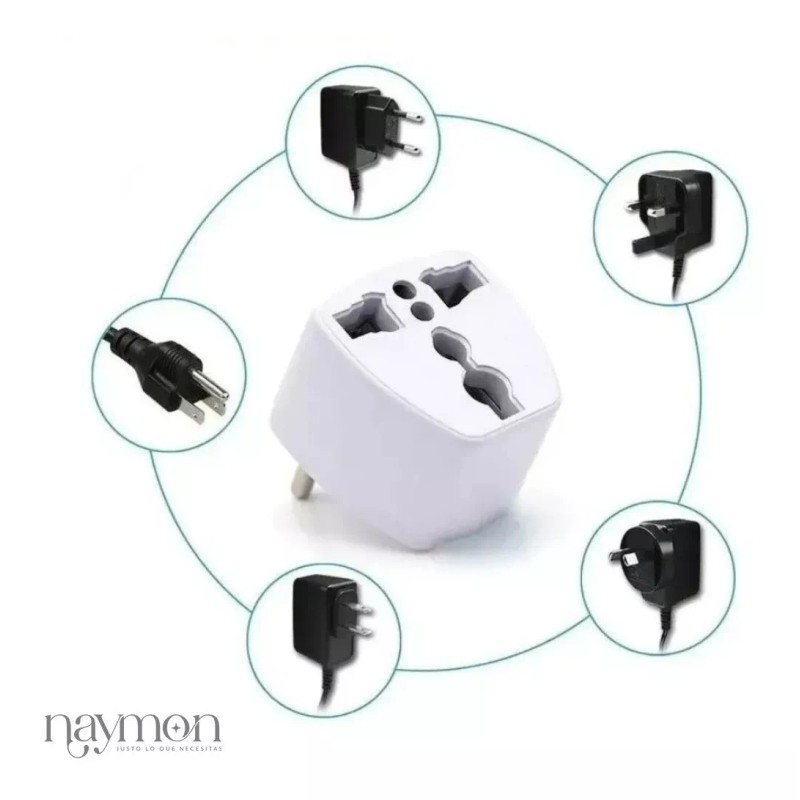 Naymon Clavija Convertidor Toma Corriente Viaje Americana Mexico