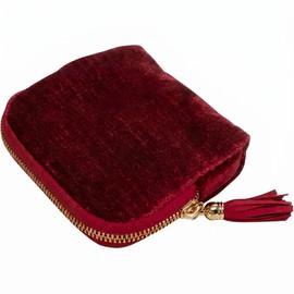 TXTIGER Velvet Jewellery Box, 5-Layer Travel Jewellery Box for Women, Portable Jewellery Storage for Earrings, Bracelets, Rings, Necklaces, Jewellery Bag for Travel and Everyday Use (Burgundy)
