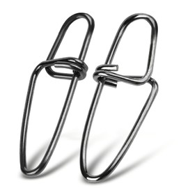 QISHUO 100pcs 9kg Blue Strength Lures Snap Snaps Snaps Fishing Snaps Fishing Snaps Stainless Steel Cross Lock Snap Fishing Swivel Snap Jigging Egging Black