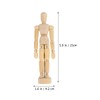Toyvian 3 Pcs Wood Manikin Drawing Flexible Wooden Mannequin Figure