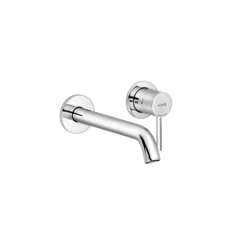 Kludi Bozz 382450576 Washbasin 2-Hole Wall-Mounted Single-Lever Mixer Tap Chrome