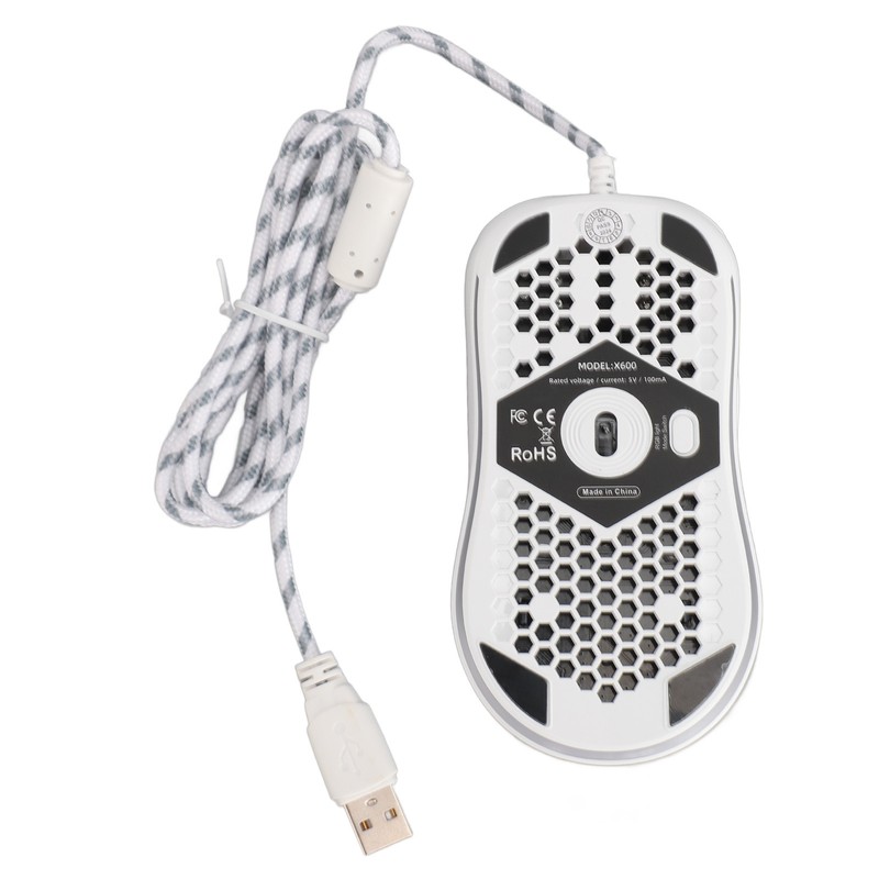 Wired Gaming Mouse with Backlight X600 6 Programming Buttons 8000