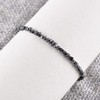 InfinityGemsArt Raw Black Diamond Rough Gemstone Full Beaded Bracelet, Dainty
