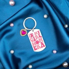 Girl Mom Birthday Gifts from Daughter Kids Best New Mom ever Gift Idea for Women Girl’s Mother Birthday Present in My Girl Mom Era Pink Keychain for Christmas Thanksgiving First Time Mothers Day