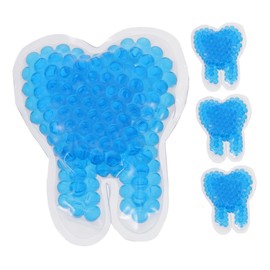 Gatuida 4pcs Tooth-shaped Gel Ice Pack for Injuries Flexible Hot Cold Compress for Tooth Care Reusable Gel Ice Bags for Swelling Relief and Comfort