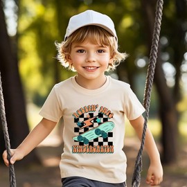 Rollin Into Kindergarten Shirt Toddler Kids 3st Day of Kindergarten Shirt Back to School Boys Girls Outfit Clothes