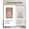 TREEWELL 4-Pack Single Toggle Light Switch Cover Plate, Durable Solid