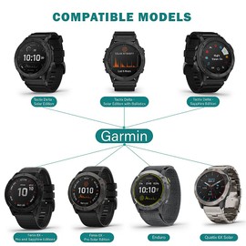 TUSITA 26mm Quickfit Quarter Turn Bike Mount Kompatibel mit Garmin Fenix 6X Pro,Fenix 7X,Quatix 6X Solar,Enduro,Tactix Delta - Smartwatch Fahrräder Lenker Halterung Fahrrad Halter - Road MTB Zubehör