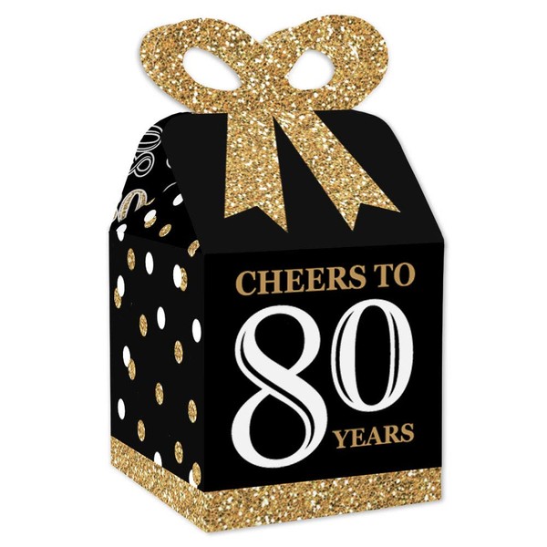 Big Dot of Happiness Adult 80th Birthday - Gold -