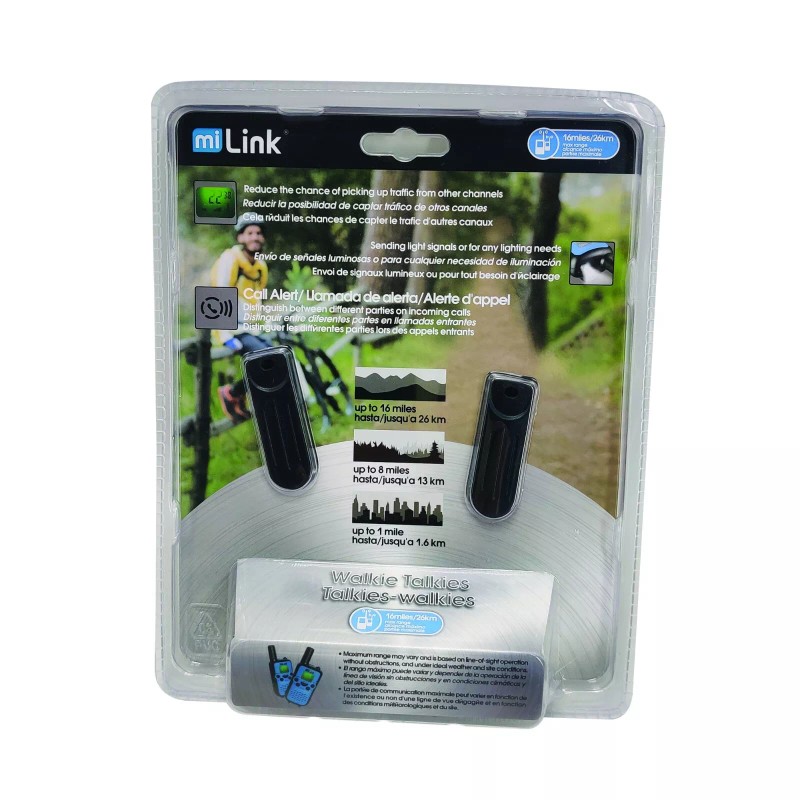 miLink Two Way Radio PTT Walkie-Talkies w 22 Channels w