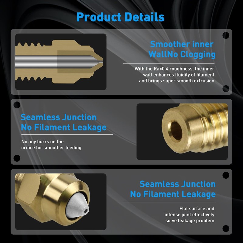 olzzdda Upgrade Ceramic nozzles for Elegoo Centauri Carbon Hotend Print