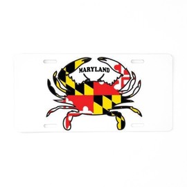 CafePress Maryland Crab Aluminum License Plate, Front License Plate, Vanity Tag