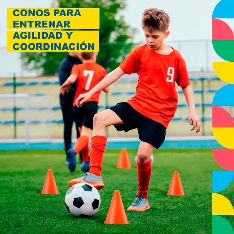 Kit Deportivo Profesional Entranador 6 Conos 6 Platos