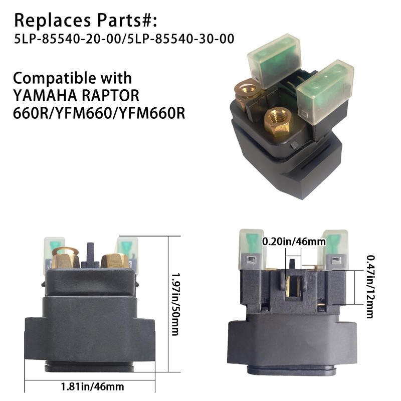 5LP-85540-20-00 CDI Box Module Unit Kit with Starter Solenoid Relay