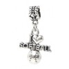 Cherityne Dangle I Love Softball Charm Bead for Charms Bracelets