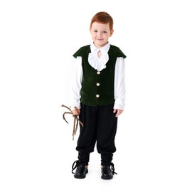 GRAJTCIN Medieval Renaissance Faire Costume Pirate Vest for Boys Lace-up Steampunk Gothic Waistcoat Viking Tunic Vest Green M