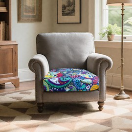 EVOLLER Waterproof Couch Cushion Cover 26x26 Stretch Boho Cushion Cover for Couches and Sofas Indoor Outdoor Washable