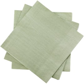 Spakon 100 Pieces 2 Ply Cocktail Napkin Disposable Soft Napkins for Dinner Wedding Party Baby Shower Birthday Bridal Anniversary Reception, 5 x 5 In(Green)