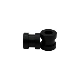 Pkg of 6 - Black SBR Rubber Push-in Grommet - Inner Diameter 5/16", Outer Diameter 5/8", Fits Panel Hole 1/2", Fits Panel Thickness 1/4"