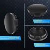 Generic 4Pcs Universal Fit Hub Cap, 56mm OD, Black, Polished
