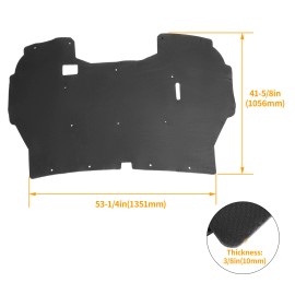 KOJEM Hood Insulation Pad Heat Shield Fit For 1992-1997 Ford F-150 F-250 F-350 Front