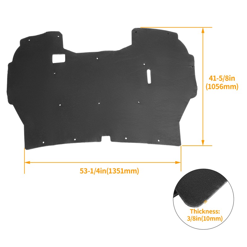 KOJEM Hood Insulation Pad Heat Shield Fit For 1992-1997 Ford