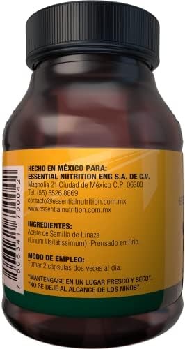 Essential Nutrition Aceite de Linaza 60 Cápsulas 350 mg