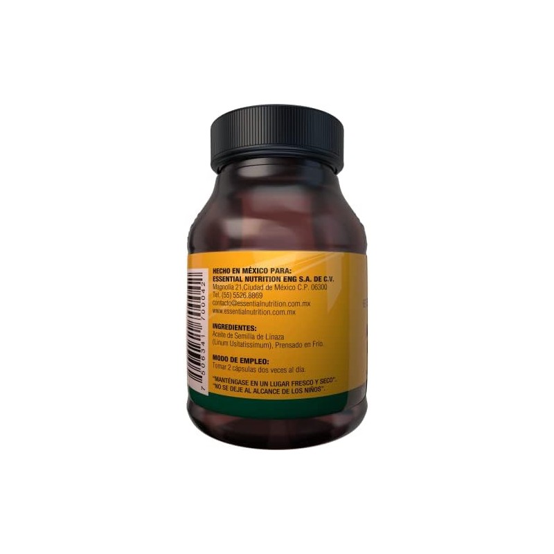 Essential Nutrition Aceite de Linaza 60 Cápsulas 350 mg