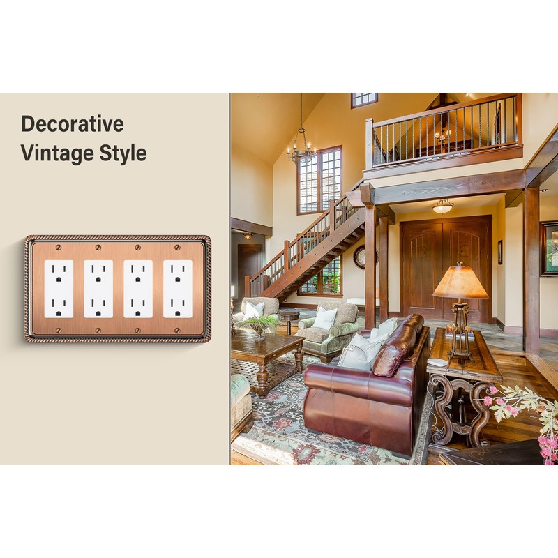 Henne Bery Rope Edge Decorative Wall Plate Switch Plate Outlet