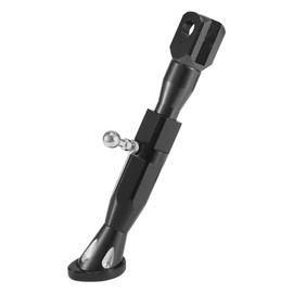 Motoforti Universal Adjustable Motorcycle Kickstand Side Support Stand CNC Aluminum Alloy Black 1 Set