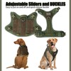 BUMBIN Tactical Dog Harness with Laesh Set，No-Pull Service Fit Smart