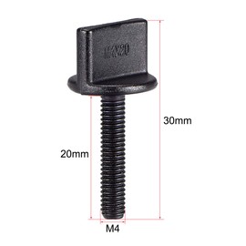sourcing map M4 x 20mm Thumb Screw Bolt with T Nut Hand Driven Spade Nylon Plastic Screws Metric Thread for RC Model Aircraft 2 Pcs